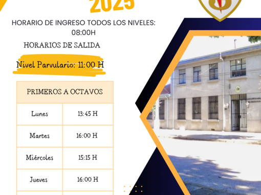 horarios de salida que regirán desde el próximo 10 de marzo